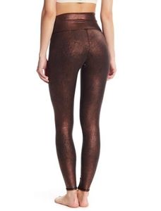 Alo yoga high rise metallic copper airbrushed leggings XS